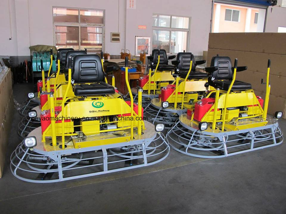 Construction Gasoline Concrete Ride on Power Trowel (CE) with Multi-Directional Steering System